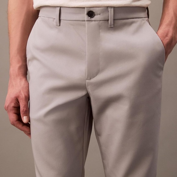CALVIN KLEIN MODERN STRETCH ALLOY GRAY CHINO PANTS MENS SIZE 40W X 30L NWT - Picture 1 of 4